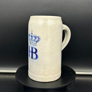Vintage 1960's German Hofbrauhaus Munchen Stoneware Beer Stein Tankard 1 Liter